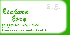 richard eory business card